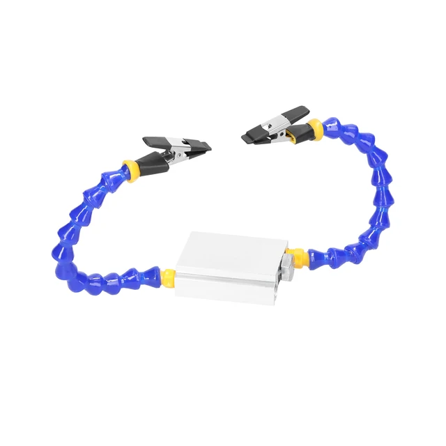 Aluminum Alloy Soldering Iron Holder | Flexible Arm PCB Welding Fixture with Table Clamp - Image 3