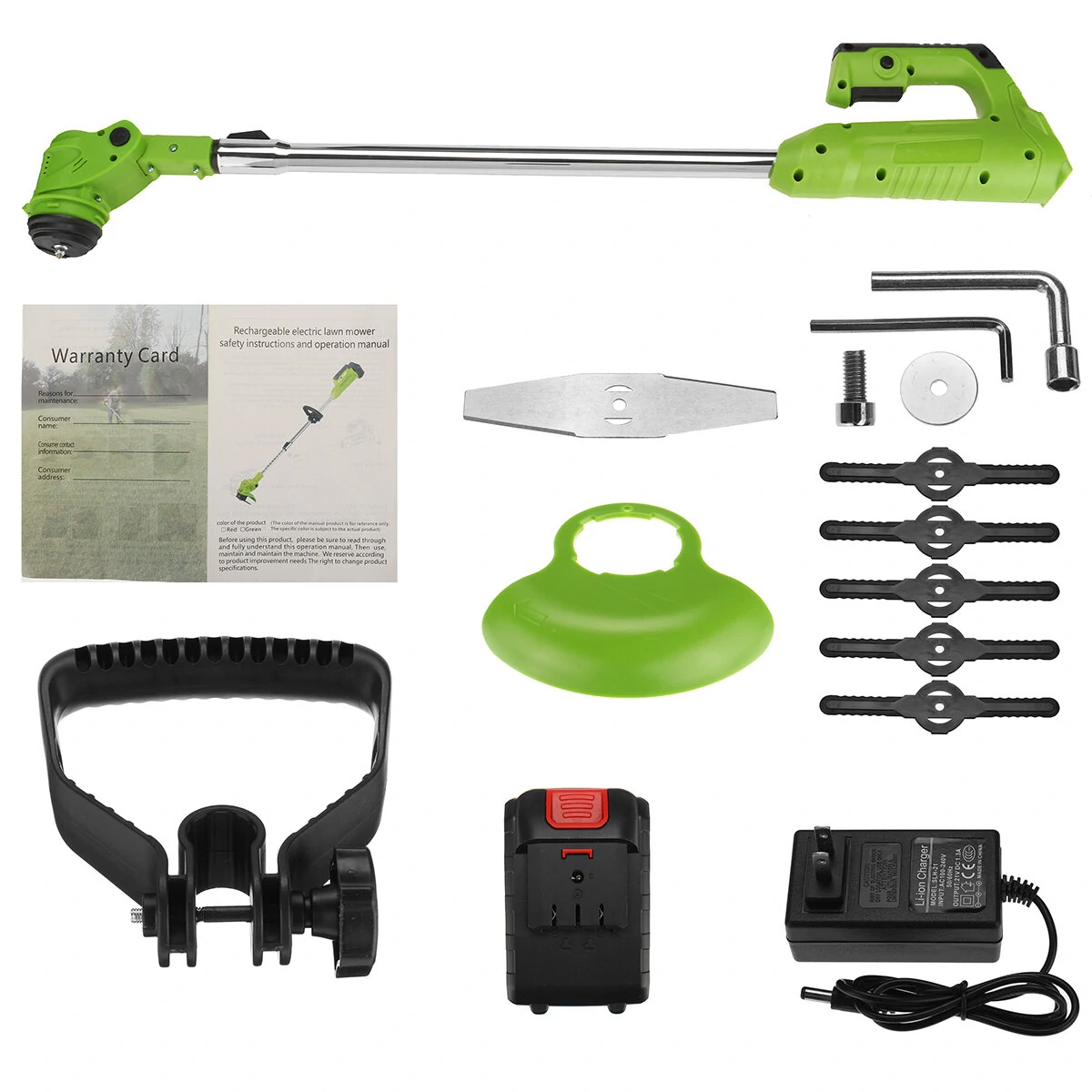 26V Cordless String Trimmer - Electric Weed Wacker & Lawn Mower Tool - Image 2
