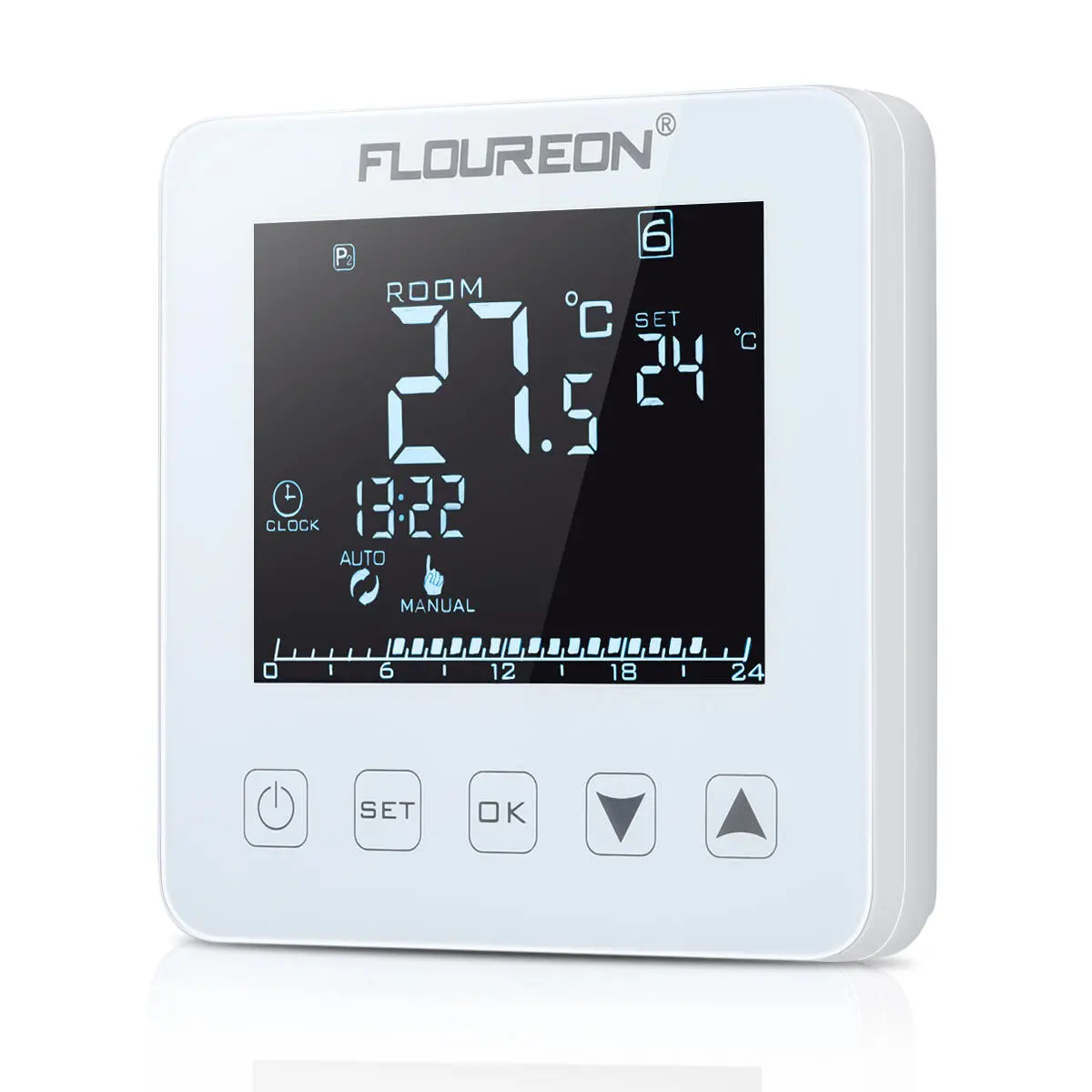 Floureon HY08WE-2 Digital Infrared Thermometer - LCD Display & Electric Heating Thermostat - Image 3