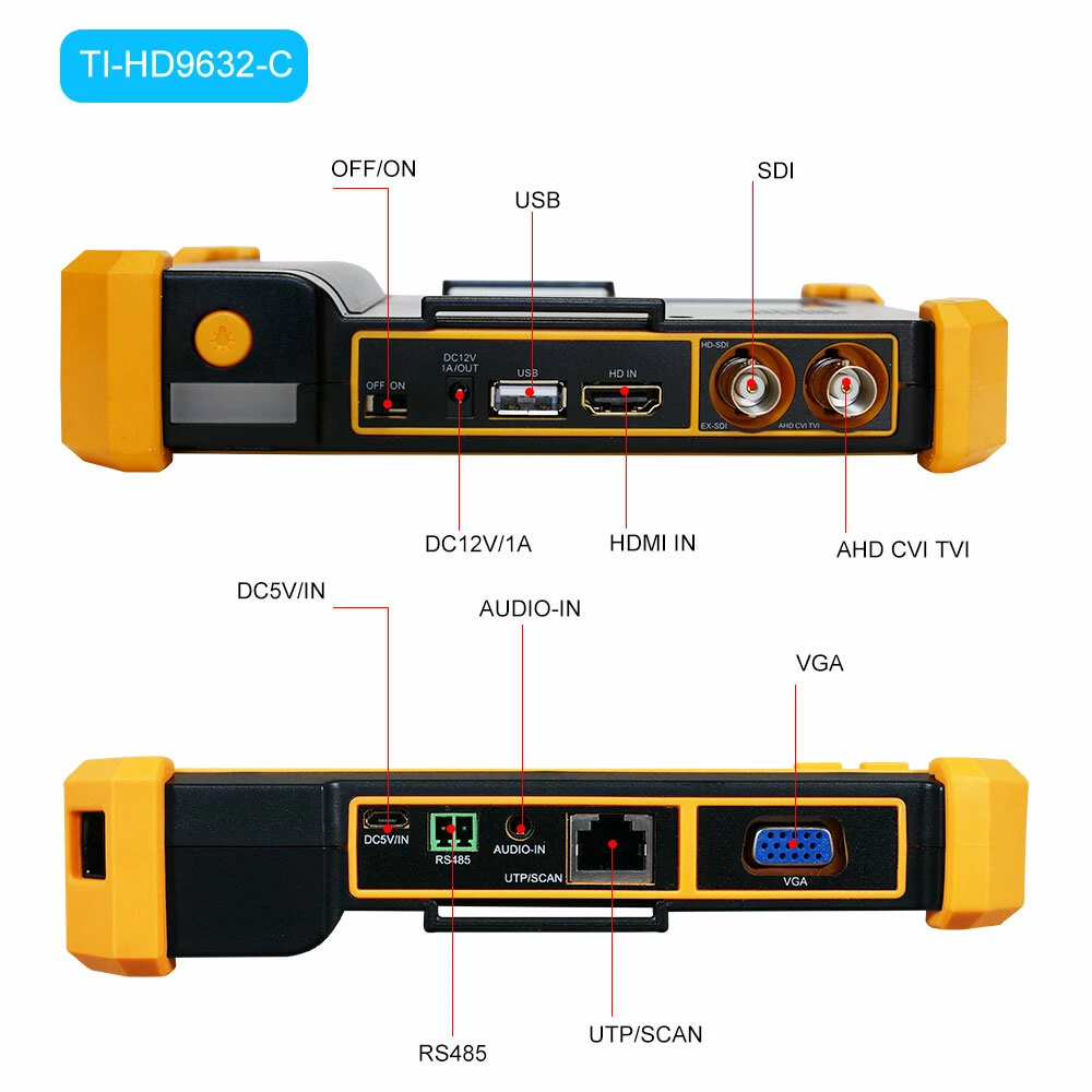 HD-3200C 8MP AHD CCTV Tester - Mini Monitor for POE & Surveillance Camera - Image 2