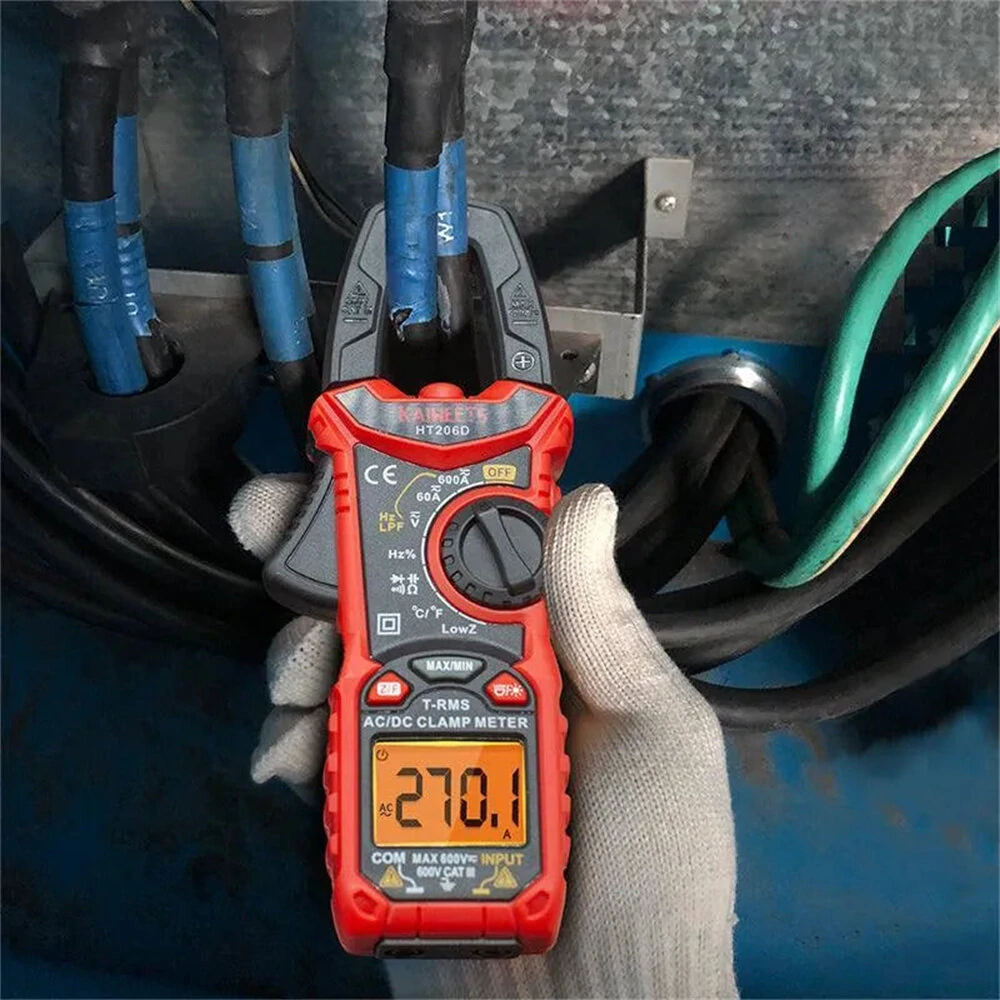 KAIWEETS HT206D Digital Clamp Meter - True RMS 6000 Counts AC/DC Voltage Tester - Image 5