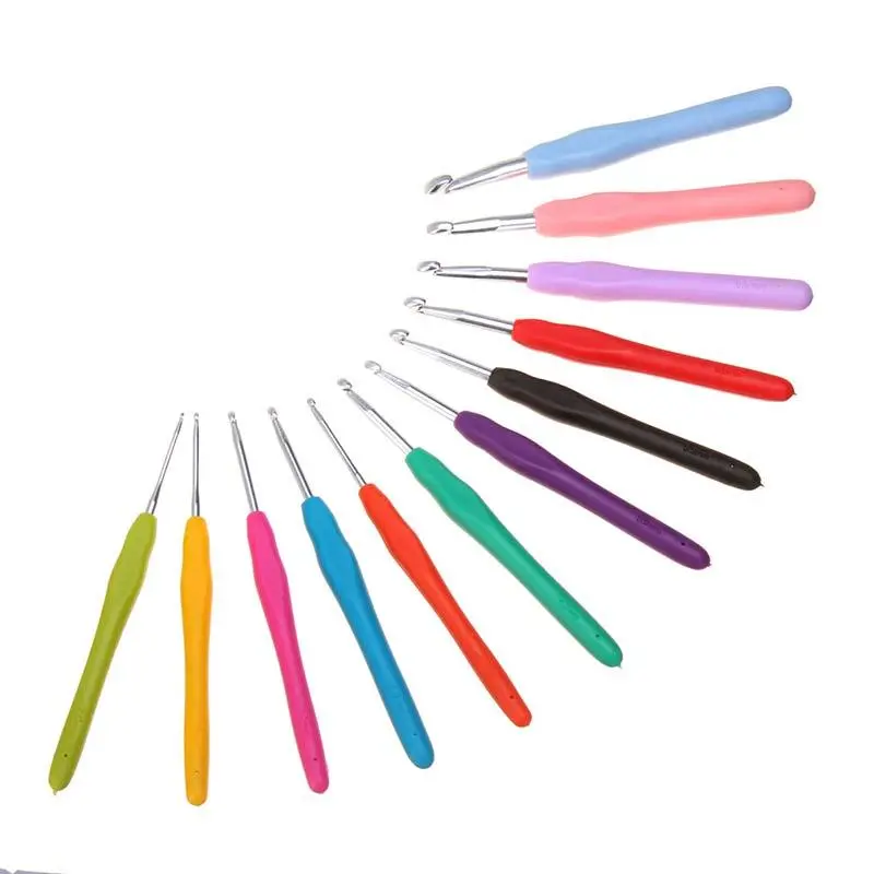 Crochet Hooks Kit - 12 Sizes with Storage Bag | Yarn Knitting Needle Set - Image 2