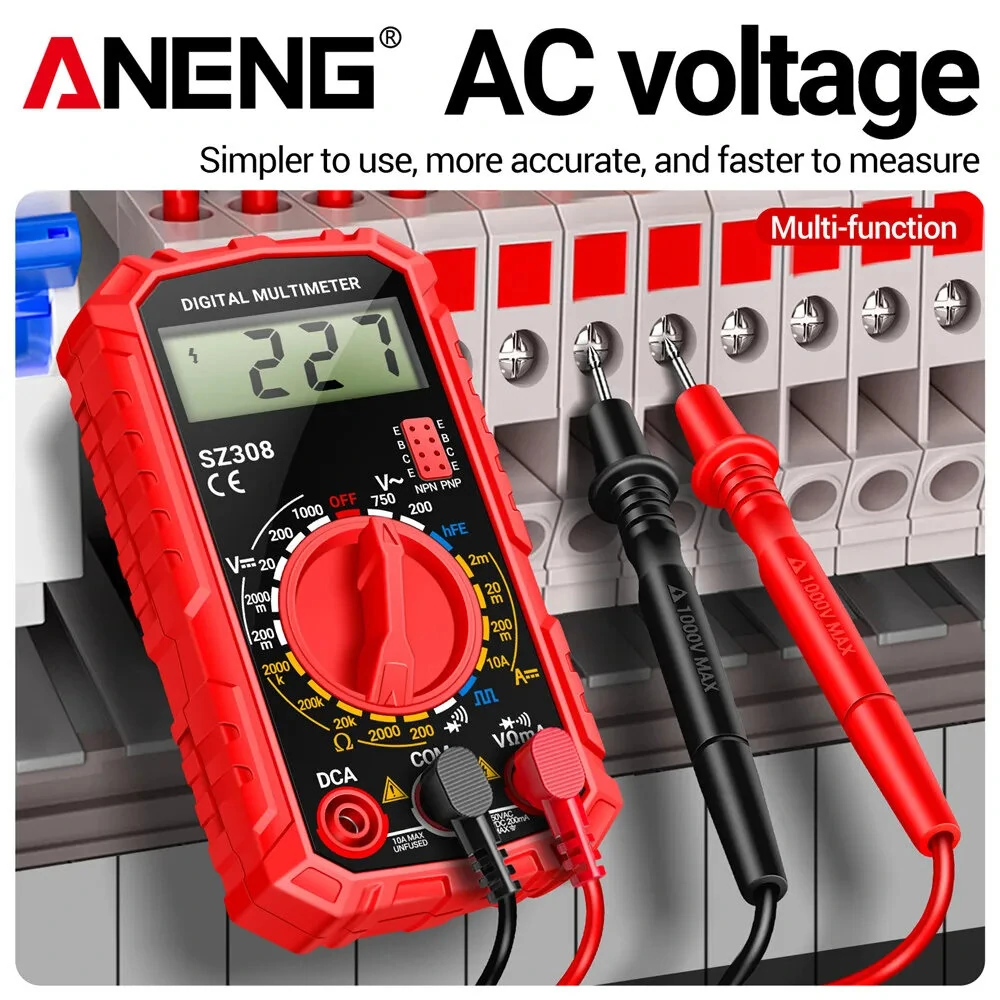 ANENG SZ308 Digital Multimeter | AC/DC Voltage Current Resistance Tester - Image 2