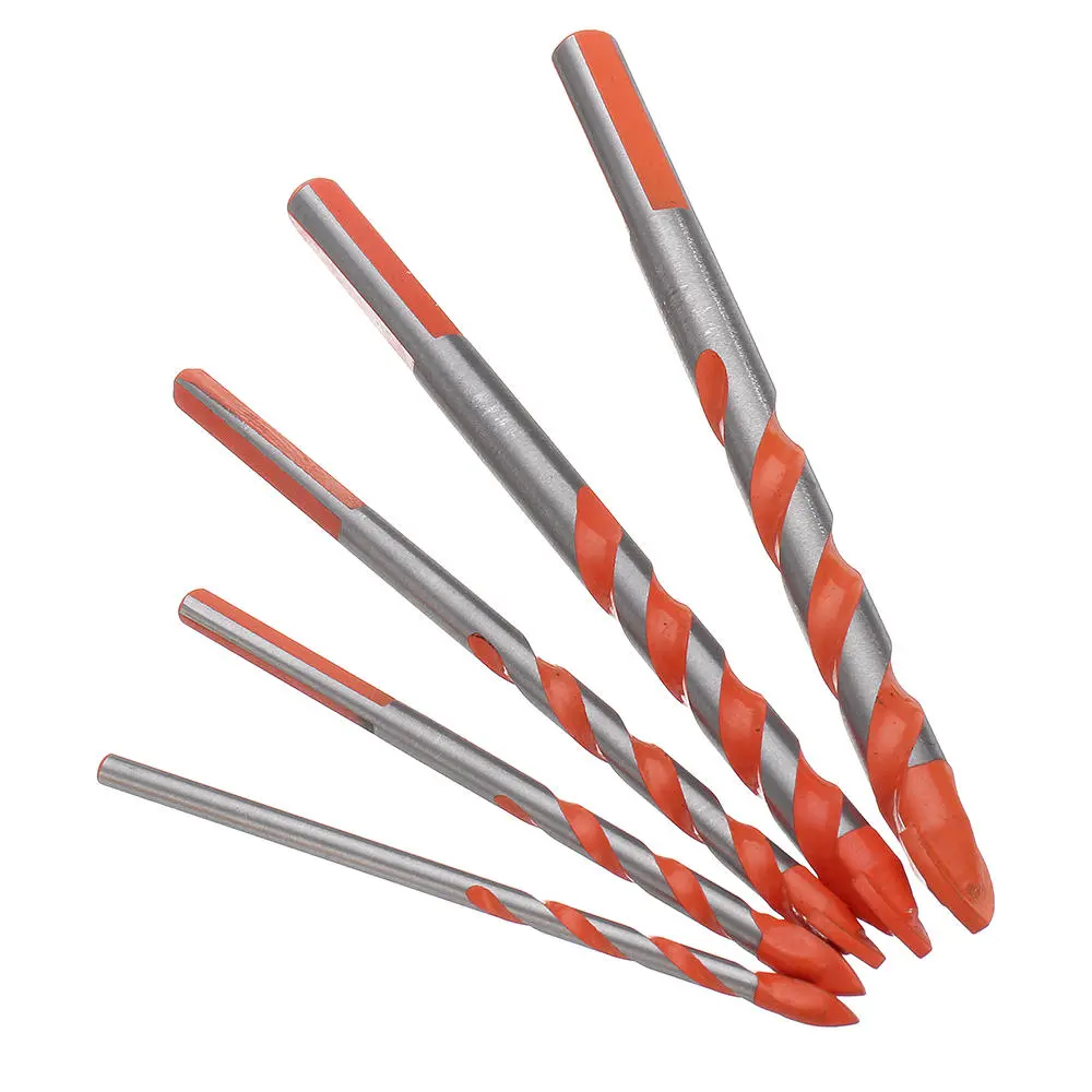5Pcs Triangle Shank Drill Bit Set - 4/5/6/8/10mm for Ceramic Glass & Wall - Image 4