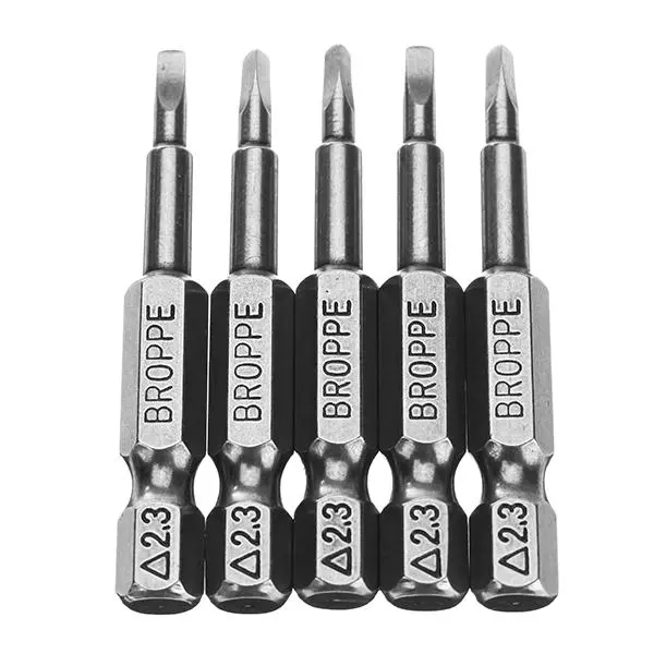 Delta 2.3 1/4 Inch Hex Magnetic Screwdriver Bits Set - 5pcs 50mm Triangle - Image 3