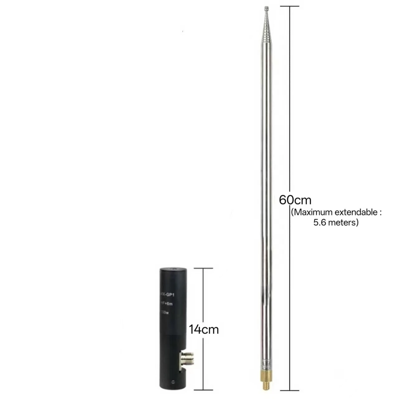 100W Shortwave Portable Antenna | 20M-6M Band Vertical GP for HAM Radio - Image 2