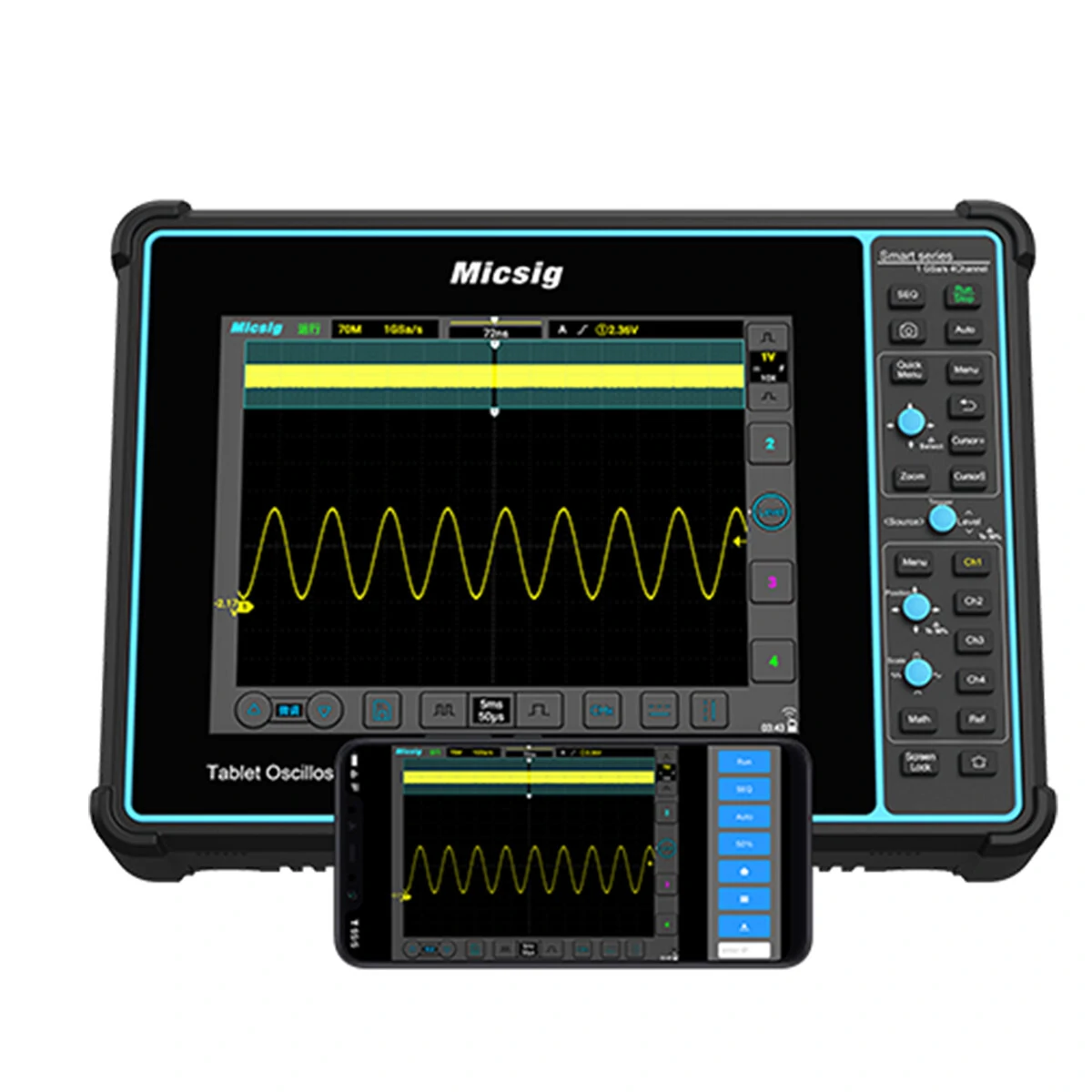 Micsig STO2002 Tablet Oscilloscope | 200MHz 1G Sa/s | 8-inch Touchscreen - Image 3