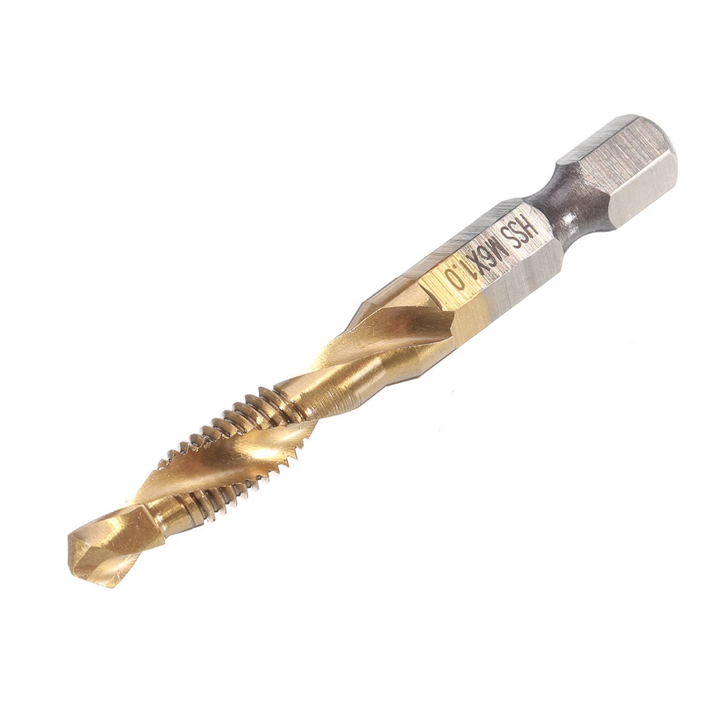 Drillpro 6Pcs M3-M10 HSS Titanium Drill Tap Bit Set | Countersink & Deburr - Image 3