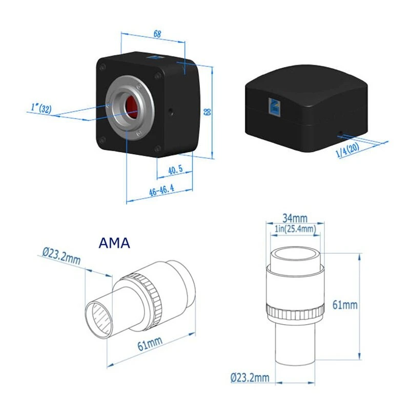 KOPPACE 18MP USB3.0 Microscope Camera | 0.5X Electronic Eyepiece | Adjustable Focus - Image 4