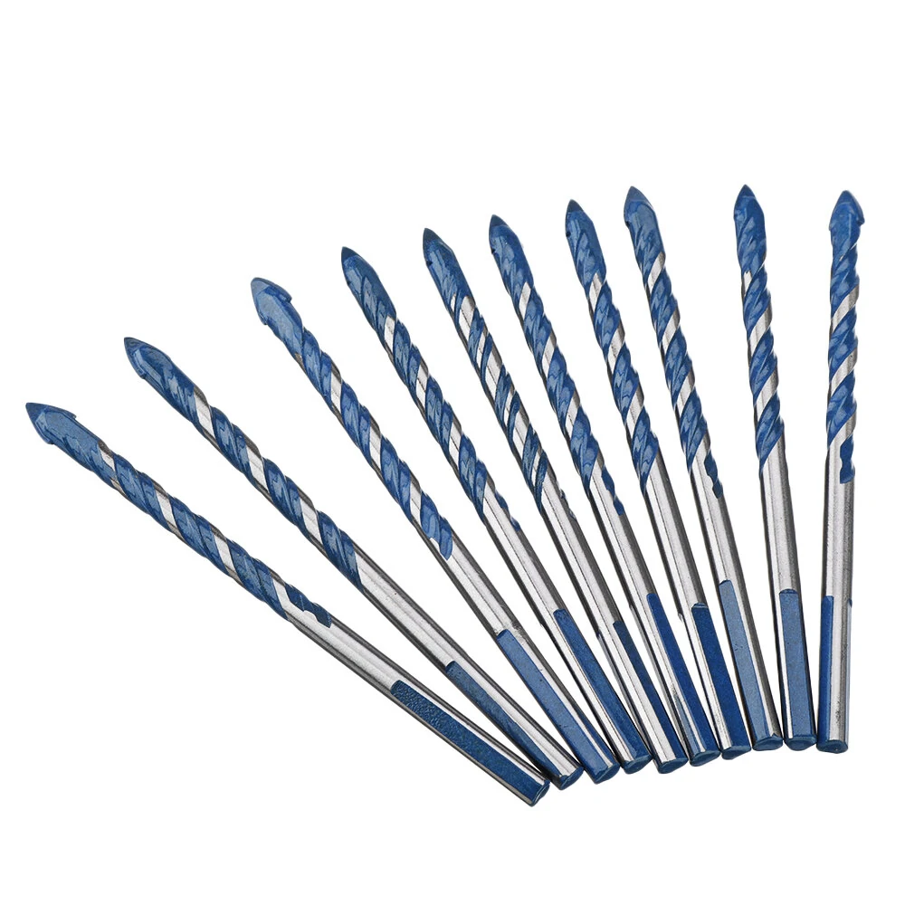 Drillpro 10pcs Triangle Drill Bit Set - 6mm 8mm for Concrete Brick Wood - Image 4