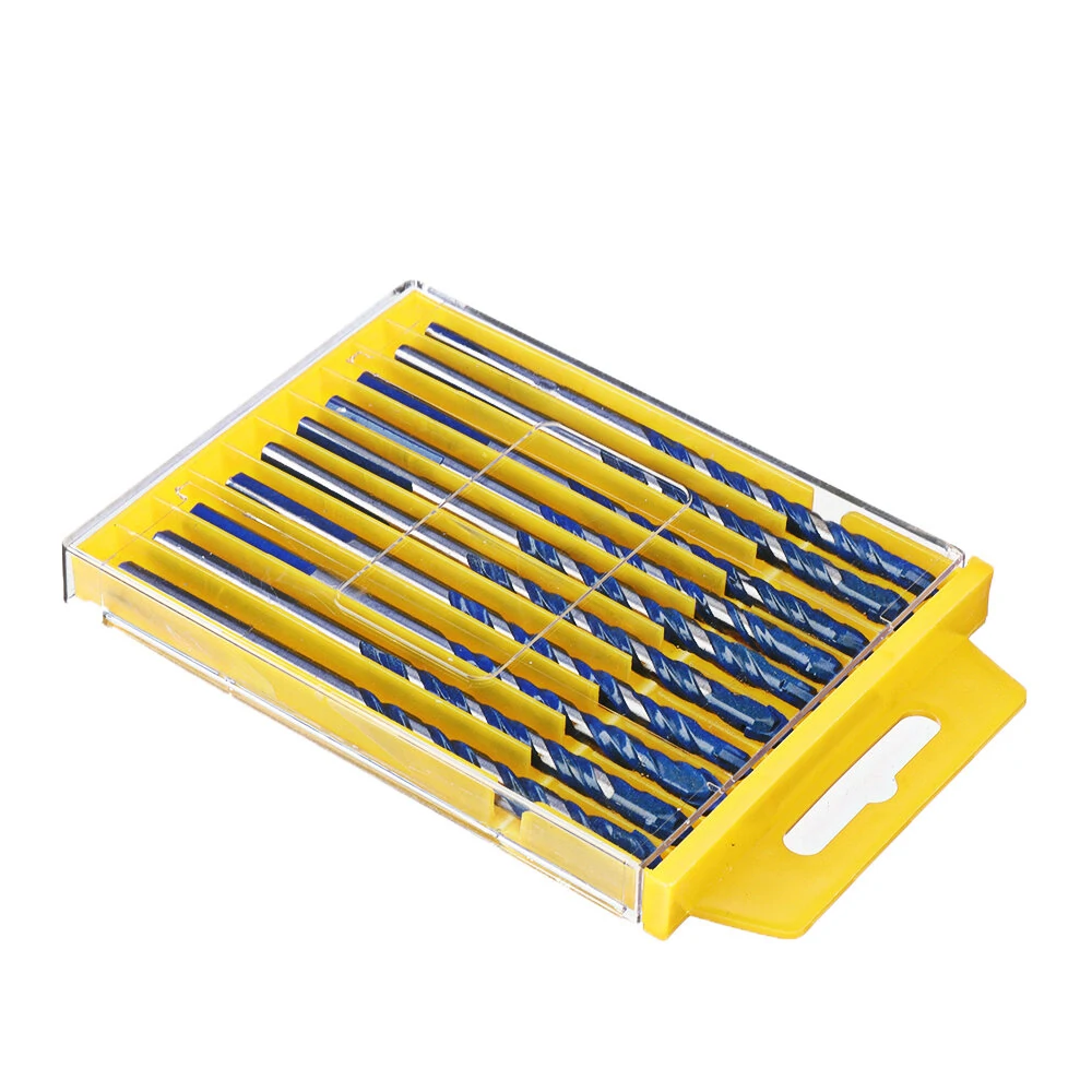 Drillpro 10pcs Triangle Drill Bit Set - 6mm 8mm for Concrete Brick Wood - Image 2