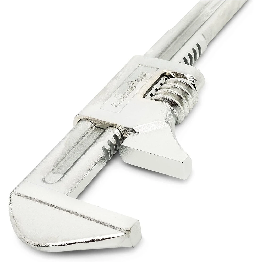 Adjustable Automotive Wrench - 9 11 15 Inch Wide Jaw - Alloy Steel Chrome Plated - Image 5