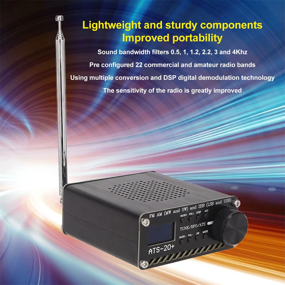 ATS 20+ Si4732 Portable World Band Digital Radio Receiver - High Sensitivity for Outdoor Camping & Home - Image 4