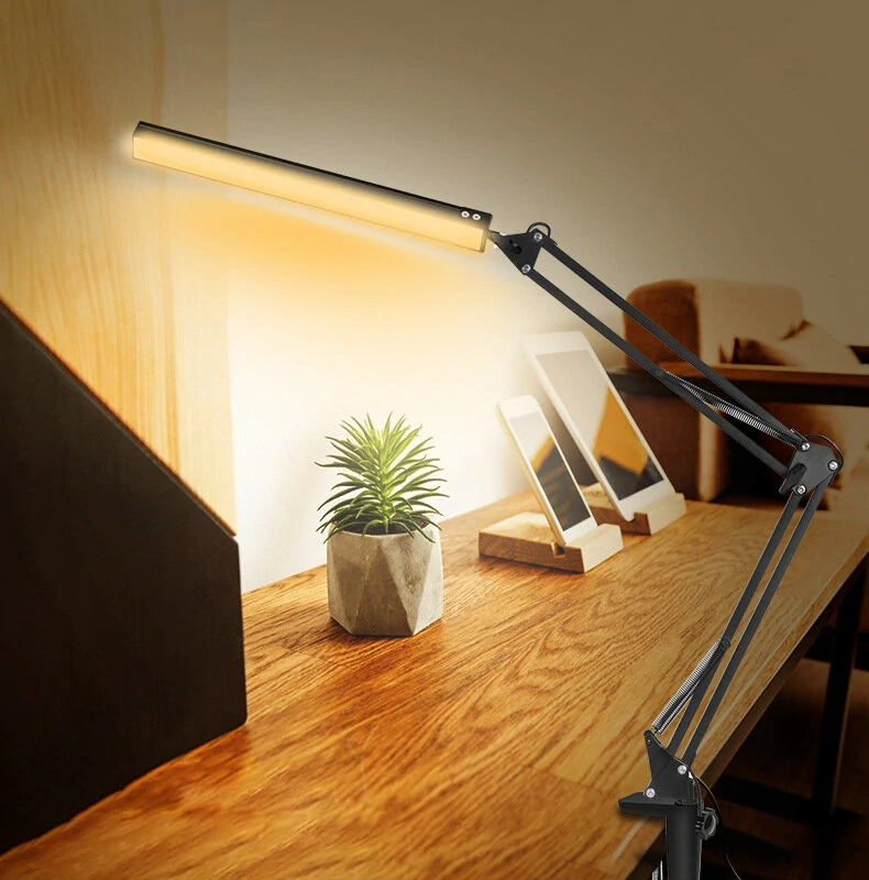 NEWACALOX Desk Clip Magnifying Lamp with LED Light | Foldable Bracket & Eye Protection | USB Powered for Reading & Soldering - Image 5