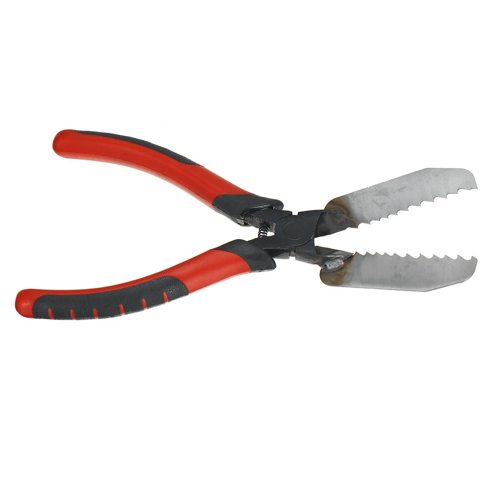 Large Serrated Pliers - Black & Red Grip - Heavy Duty Hand Tool - Image 4