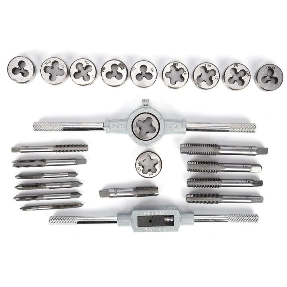 24pcs Threaded Tap and Die Set - Wrench Tool for Threading | Hole Saw Cutter - Image 3