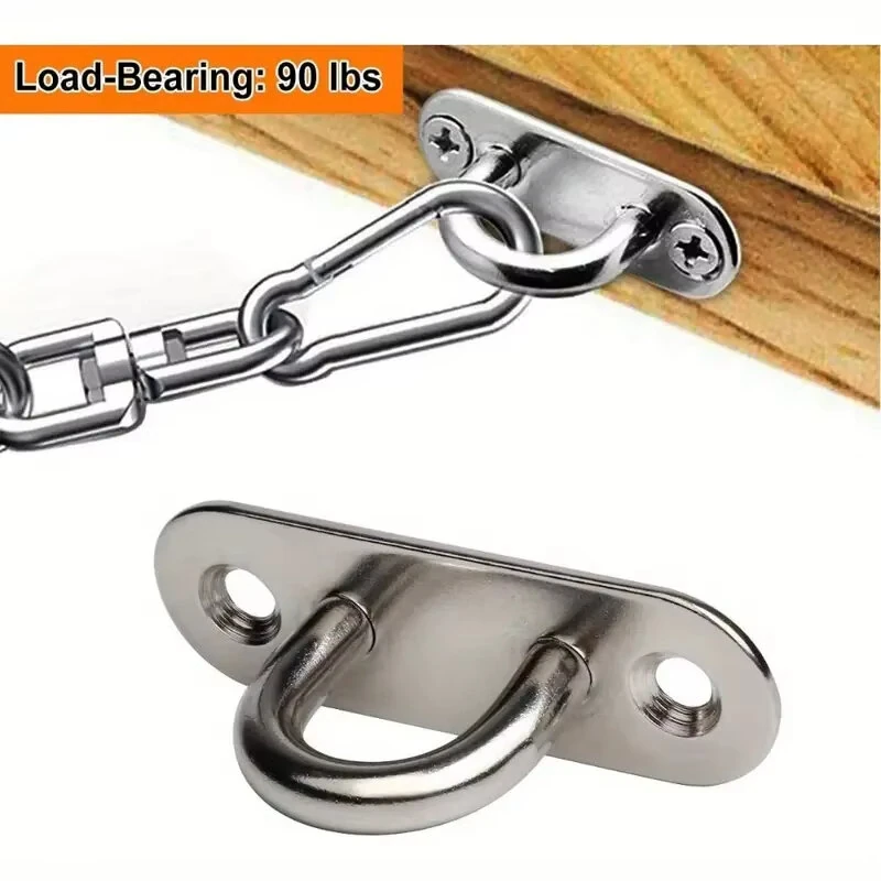 Marine Grade 304 Stainless Steel Oval Eye Plate - 90 lbs Load Capacity for Shade Sail & Boat Rigging - Image 4