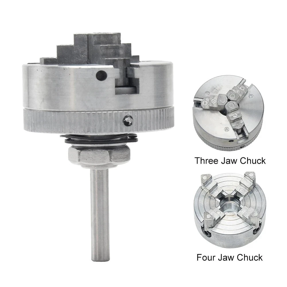 Zinc Alloy Self-Centering Lathe Chuck Set - 3-Jaw & 4-Jaw - High Precision for Mini Metal Lathe - Image 5