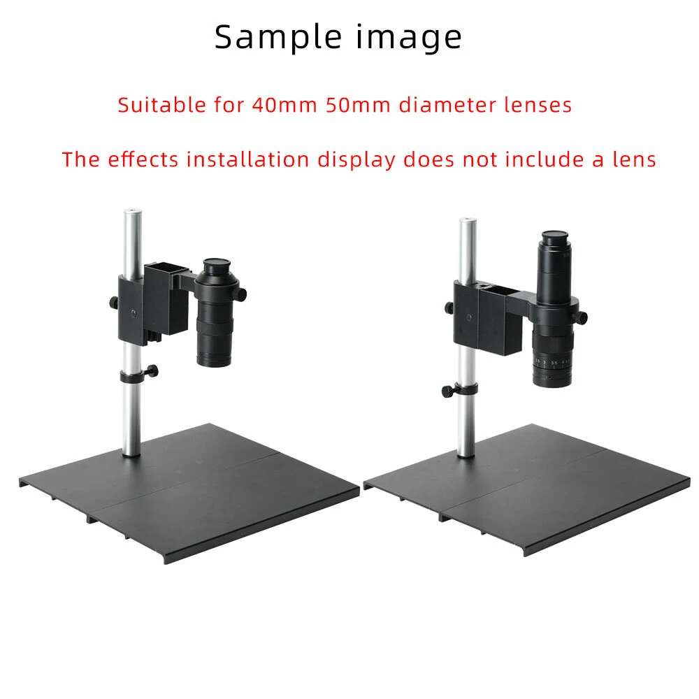 Aluminum Alloy Adjustable Microscope Stand | 40mm & 50mm Adapters | High Temp Pad - Image 5