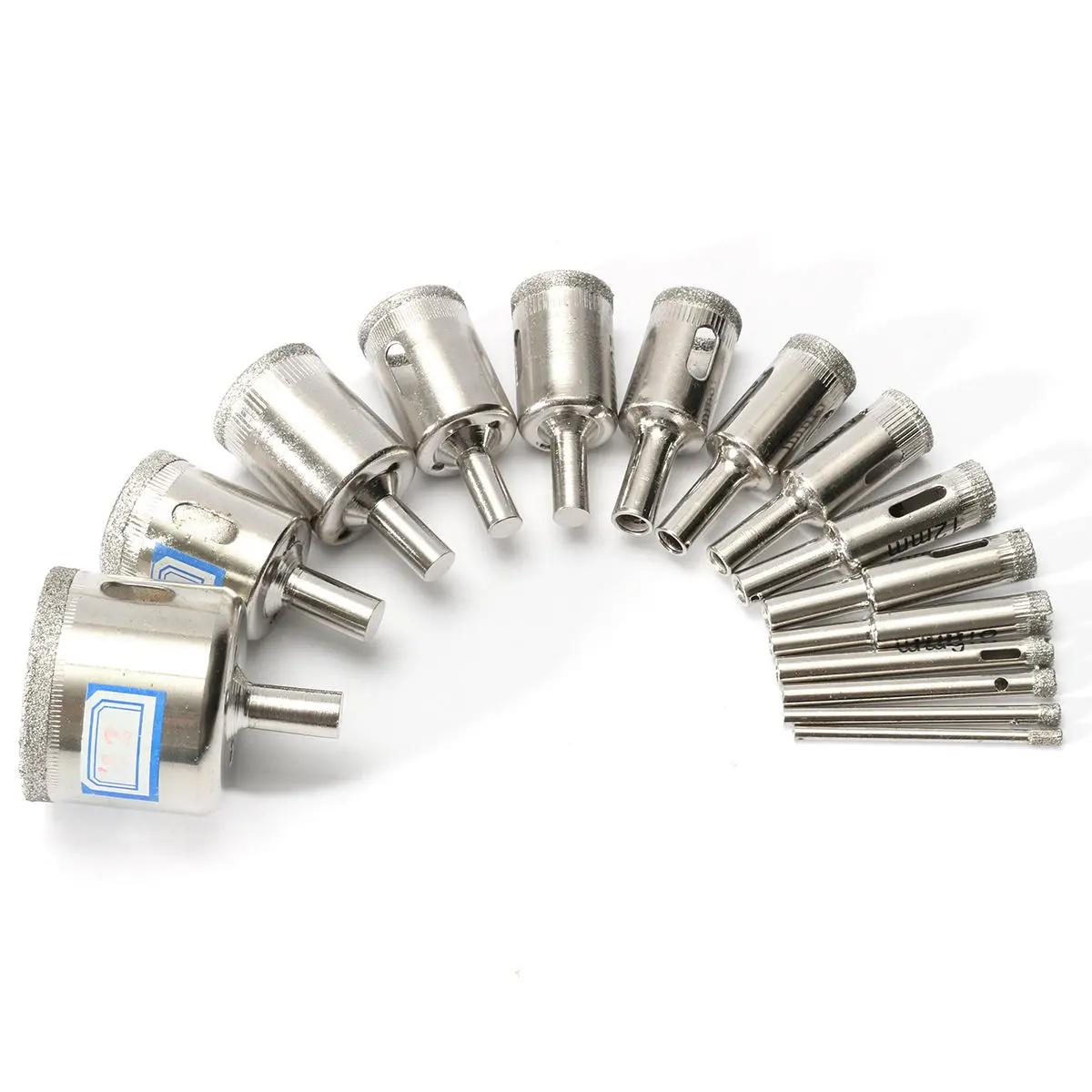 15pcs Diamond Hole Saw Set | 3-42mm Tile Ceramic Glass Porcelain Marble Drill Cutter - Image 3