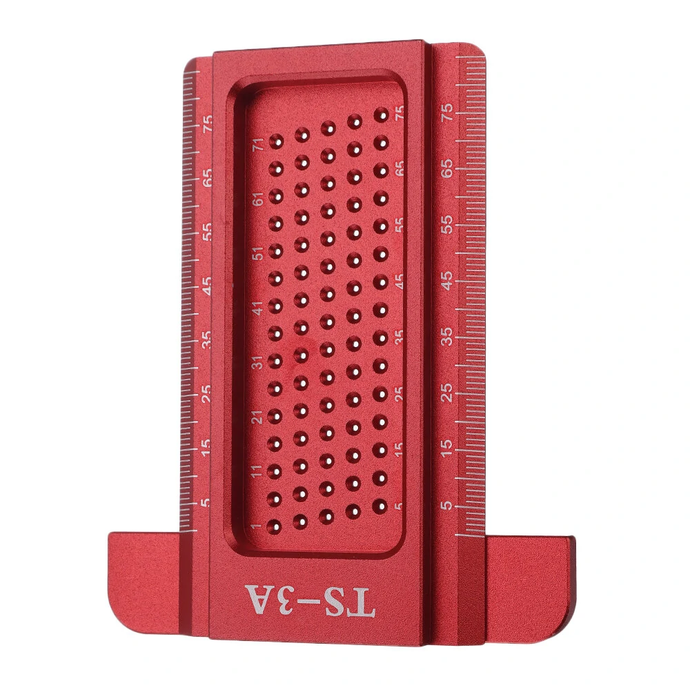 Aluminum Alloy TS-3A Precision Hole Marking Ruler | 75mm Metric Measuring & Scriber Tool - Image 3