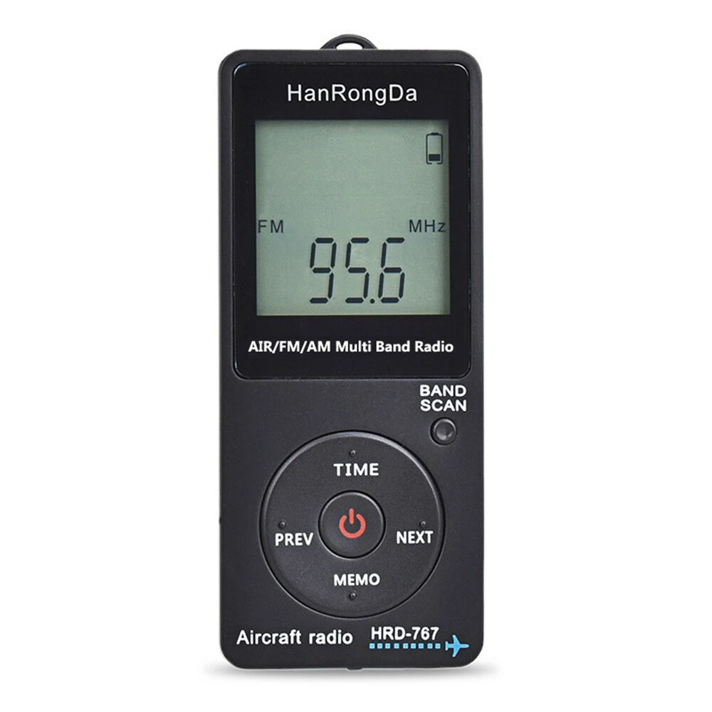 HRD-767 Aviation Band Radio | AM/FM/AIR Bands | Digital Display & 400mAh Battery - Image 2