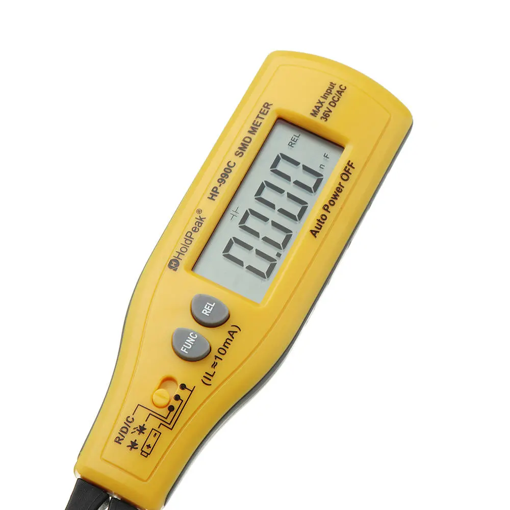 HoldPeak HP-990A/B/C Digital Multimeter SMD Tester | Resistance Capacitance Meters | Diode Test | Professional SMT Component Tester - Image 5