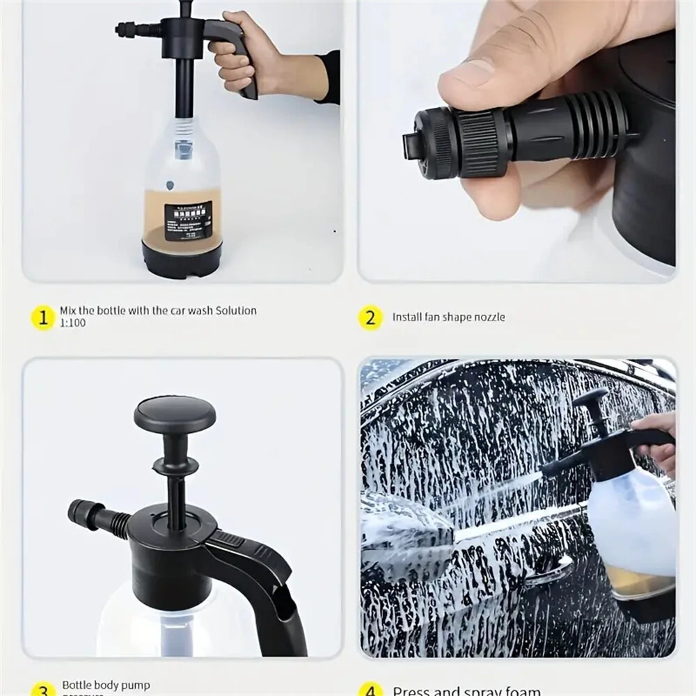 2L Foam Watering Can | HDPE Air Pressure Sprayer for Car Wash & Garden - Image 3