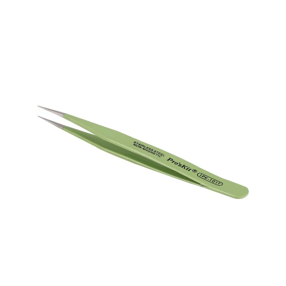 1PK-101T Anti-Static Insulated Tweezers - 120mm Straight Round Tip for Soldering - Image 5