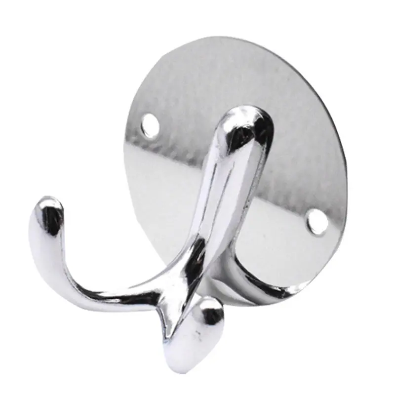 Stainless Steel Wall Hanger - Double Hook for Keys, Coats & Towels - Image 2