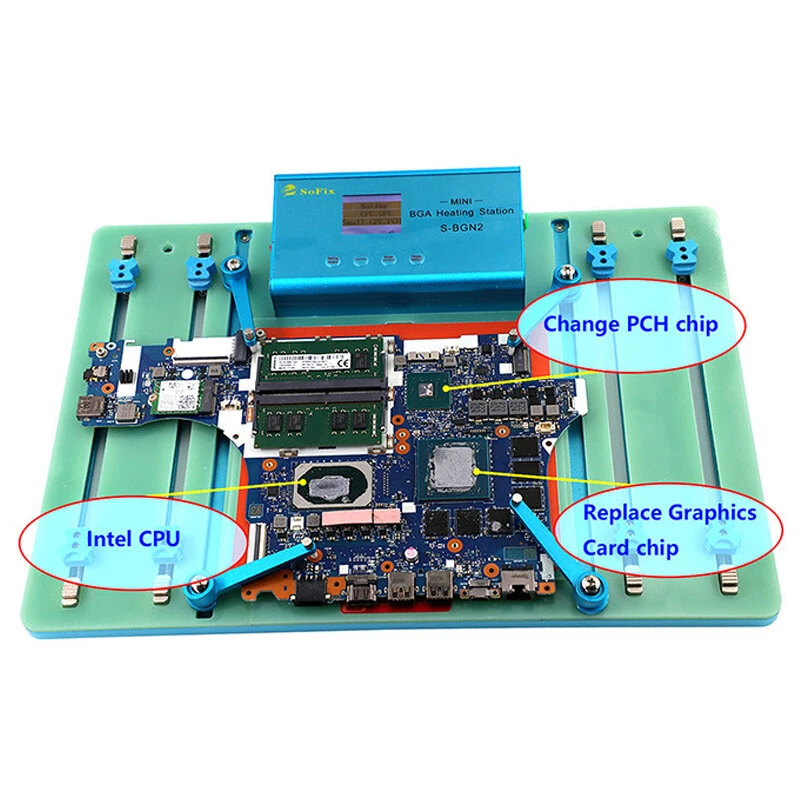 Mini BGA Heating Station - 110V-220V Digital Control | 120x120mm MacBook CPU GPU Repair Tool - Image 3