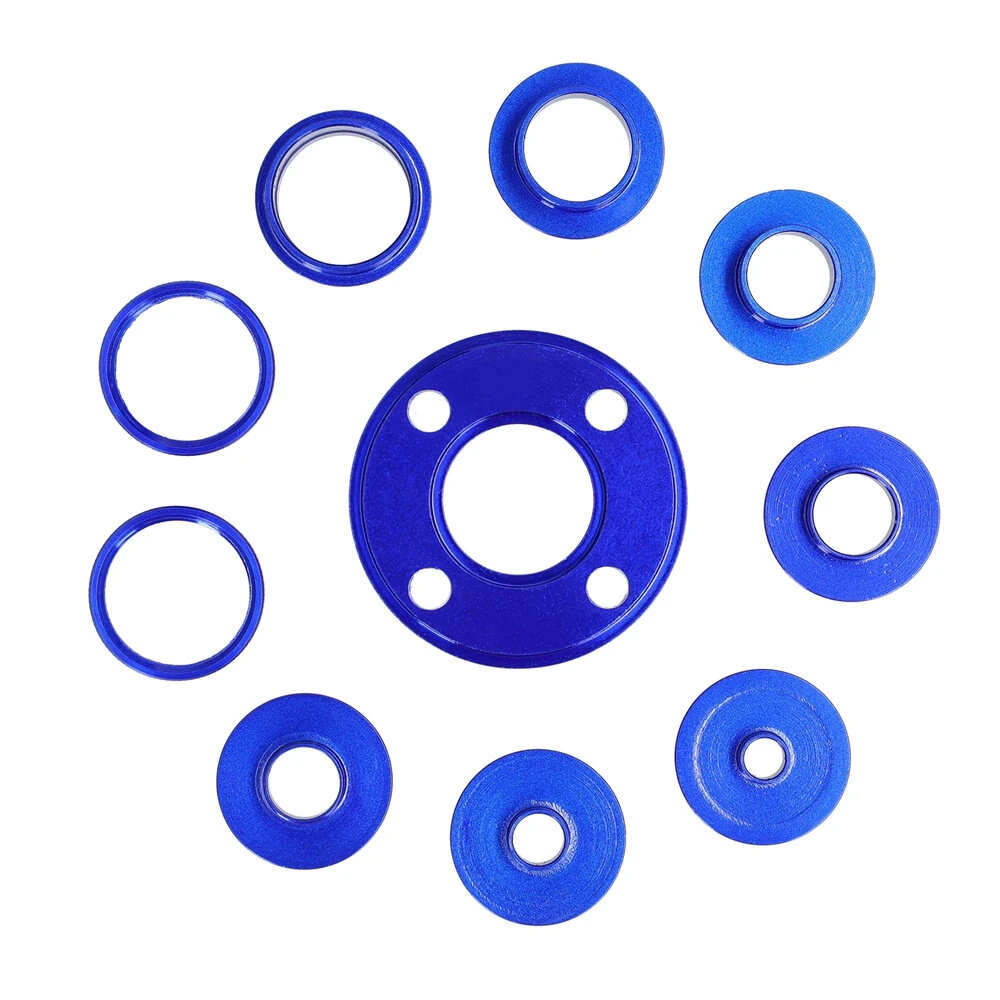 10PCS Router Template Guide Bushing Set - 8 Aluminum Bushings & 2 Lock Nuts | Woodworking - Image 5