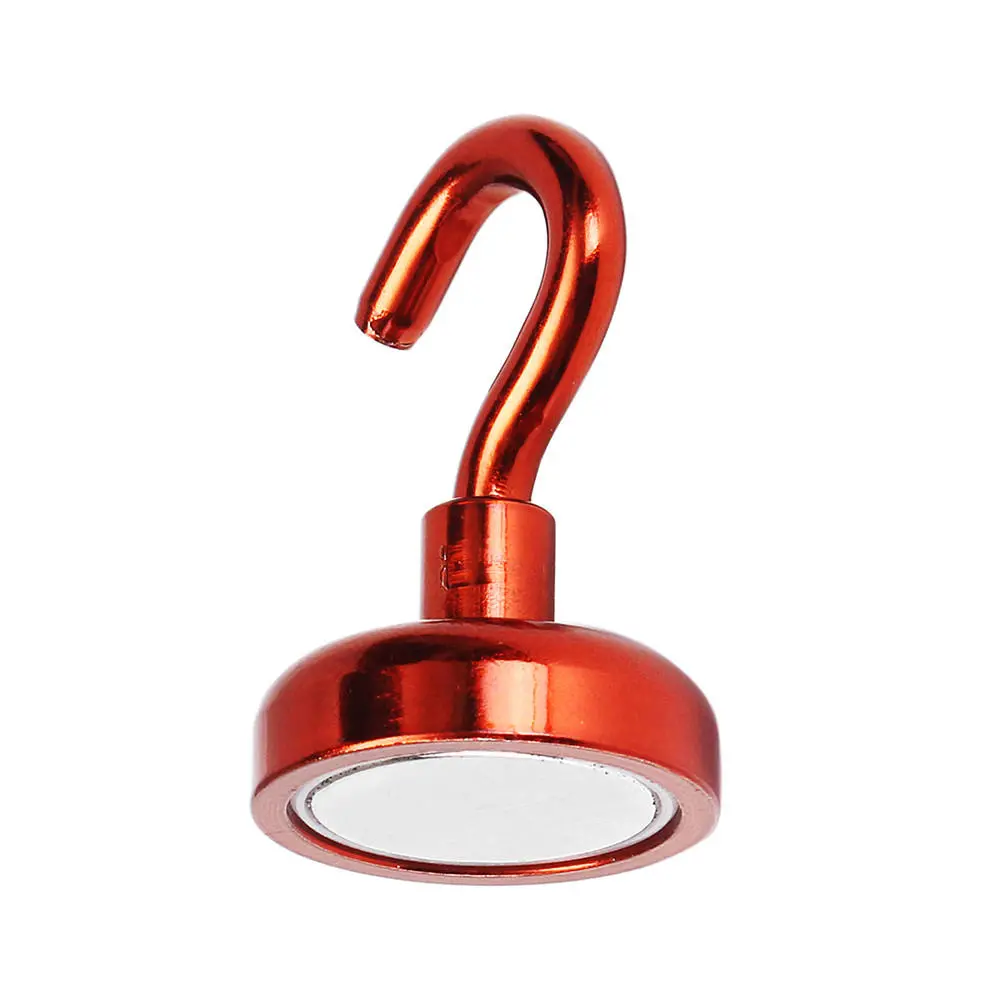 Effetool 2pcs 25mm 22KG Magnetic Hooks - Neodymium Magnet Red Hook Holder - Image 4