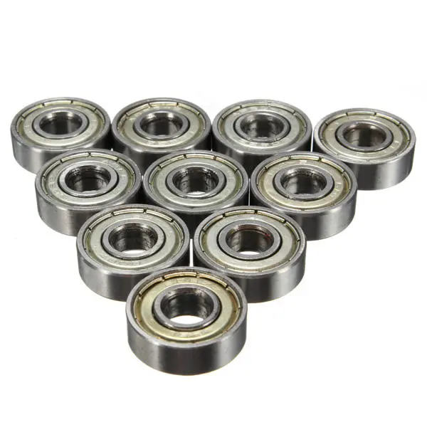 Skateboard Groove Roller Blade Bearings - 10Pcs Silver ABEC-3 Ball Bearings - Image 2
