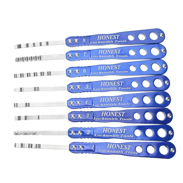 8Pcs Safety Box Lockpicks - Quick Opening with 2 Transmission Gears - Image 3