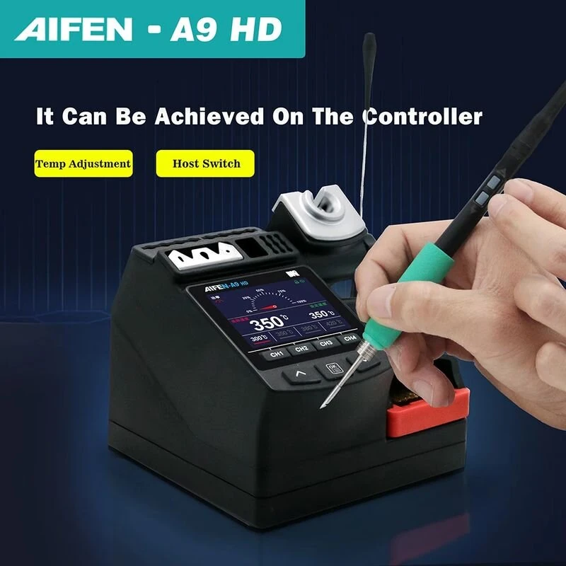 AIFEN A9HD Soldering Iron Station - 180W Intelligent Control | 2.8 Inch LCD Screen | 200°C-450°C Adjustable Temperature - Image 4