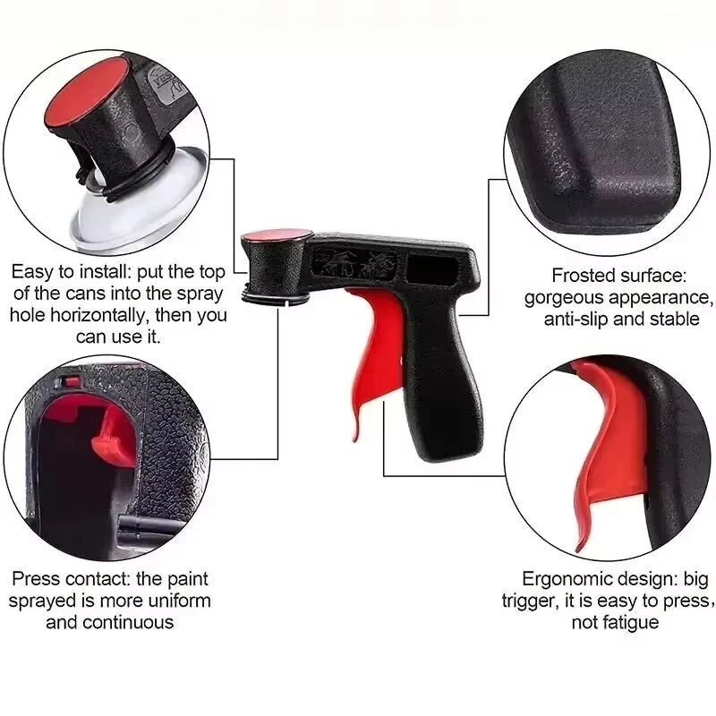 Plastic Portable Spray Paint Handle | Universal Reusable Car Color Film Gun - Image 2
