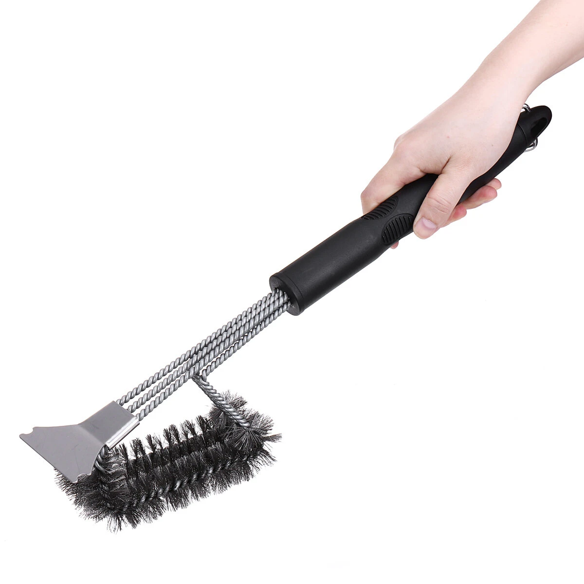 Weber 17 BBQ Grill Brush - Stainless Steel Scraper & Scrubber | Barbecue Cleaning Tool - Image 4