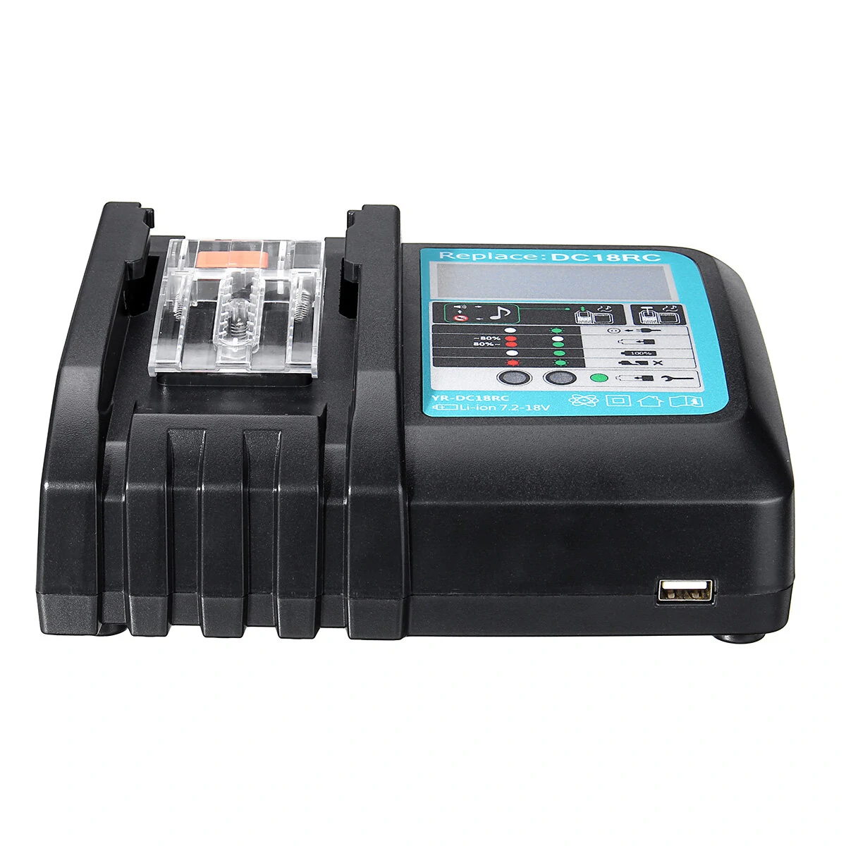 Makita DC18RC Fast Charger | USB & LED Display | For BL1830 BL1840 BL1850 18V Batteries - Image 3