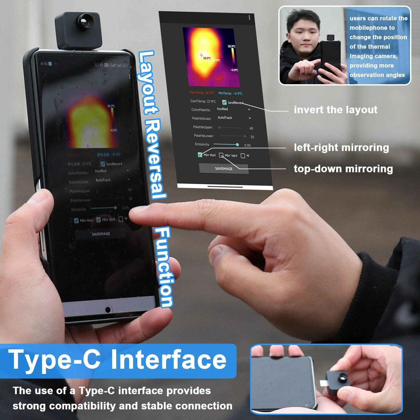 FLIR One Pro - Portable Thermal Imaging Camera for Smartphones | -20° to 1000°C | 5 Color Palettes - Image 3