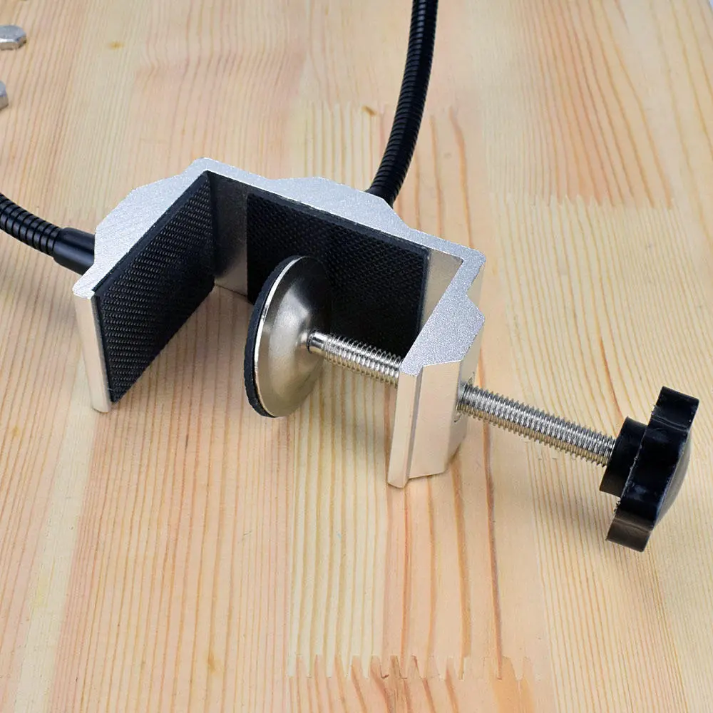 Newacalox Bench Vise & Soldering Station | Aluminum Table Clamp with 2 Flexible Arms & PCB Fixture - Image 4