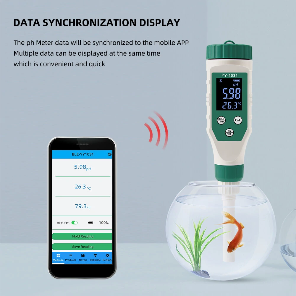 ZN-YY1031 Bluetooth pH Meter | High Precision for Skin, Dough & Water | Auto Temp Compensation - Image 5