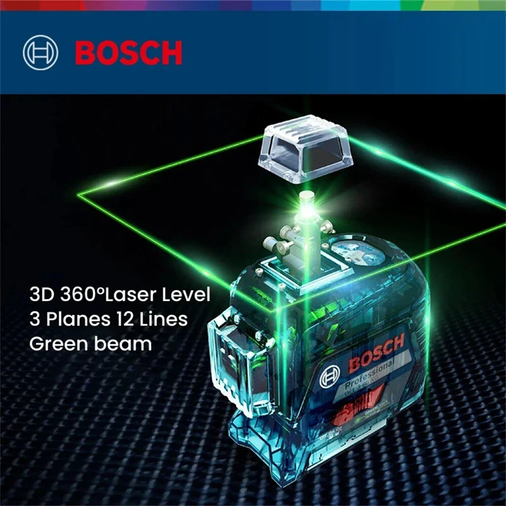GLL3-60XG 3D Green Laser Level | 12 Lines Auto-Leveling | 30m Range IP54 - Image 3