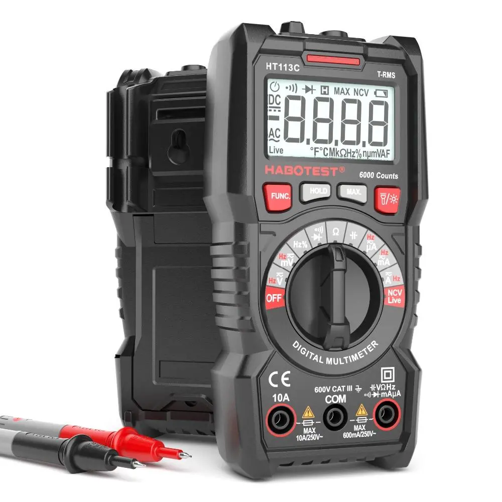 HT830L Digital Multimeter - Professional High Precision DC/AC Voltage Current Tester | NCV - Image 2