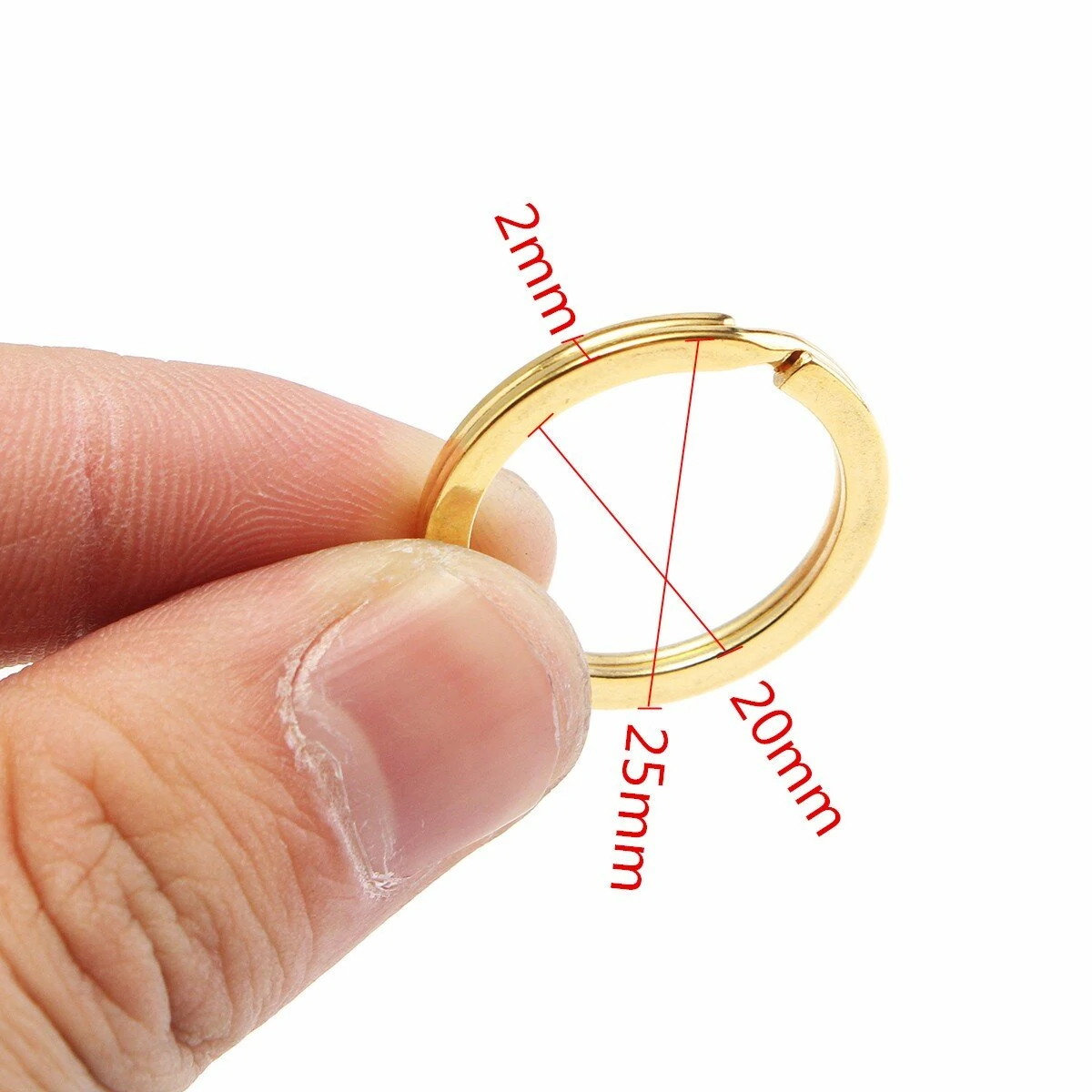 50Pcs 25mm Split Key Rings - Metal Holder for Keys DIY Craft | EDC Gadgets - Image 5