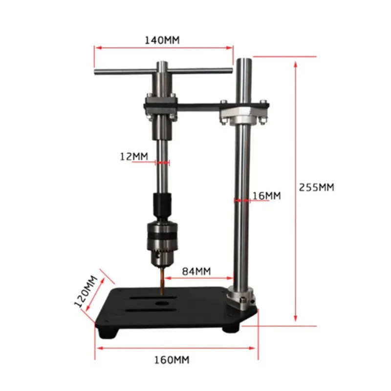 Manual Vertical Tapping Machine - 12MM Slide Rail | 1.5-10MM Clamping Range | Desktop Metal Vise - Image 5