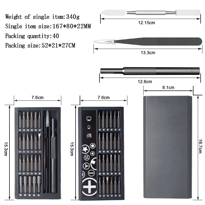 MT-M050 50-in-1 Magnetic Screwdriver Set | Precision Electrician Tool with Double-Sided Bits - Image 5