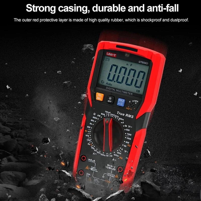 UNI-T UT89X True RMS Multimeter - NCV 20A AC DC Voltmeter Capacitance Tester - Image 5