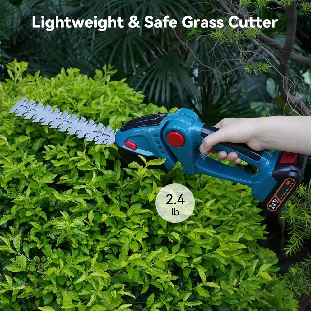 18V Cordless 2-in-1 Hedge Trimmer & Grass Shear | Rechargeable Garden Tool with Battery & Charger - Image 2
