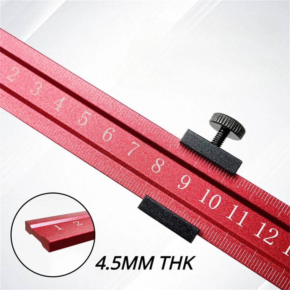 Woodworking Aluminum Alloy Ruler Scale - Thickened Plate Positioning Block & Measure Tool - Image 5